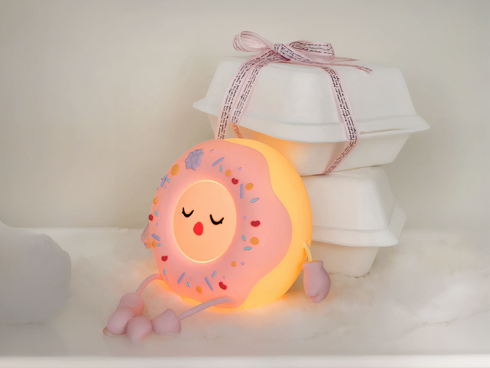 Lampe LED sans fil style veilleuse donut