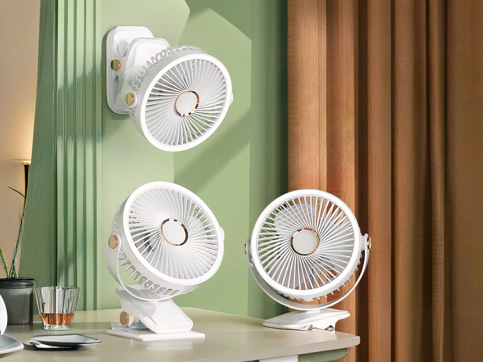 Lampe LED sans fil style ventilateur lumineux