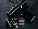 Lampe torche LED noire à haute puissance