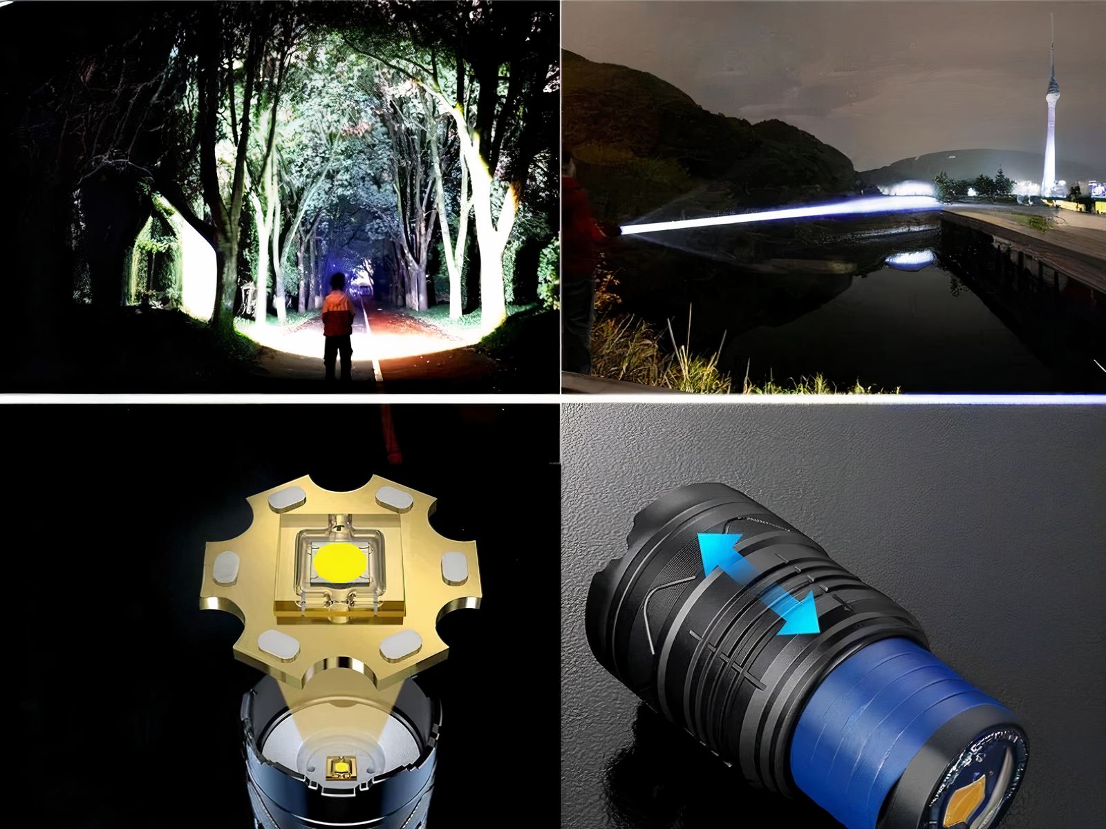 Lampe torche LED puissante et légère