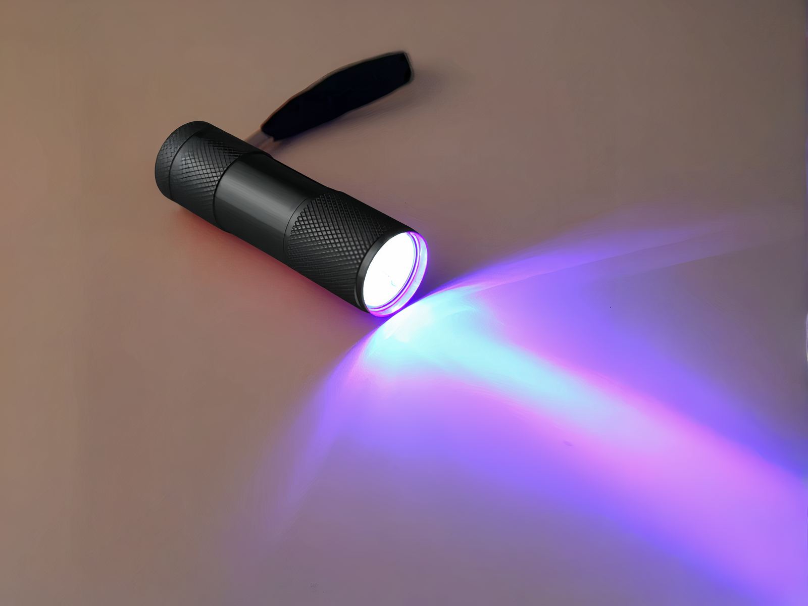 Lampe UV LED en aluminium noir style lampe de poche