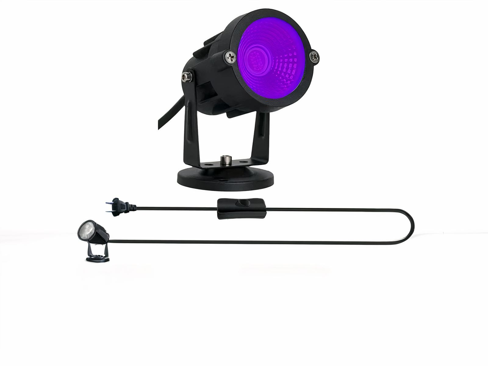 Lampe UV LED noire petit format avec interrupteur