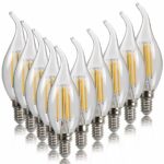 Lot 10 ampoules LED E14 en verre à filament forme bougie Lot 10 ampoules LED E14 en verre à filament forme bougie