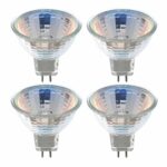 Lot 4 ampoules LED jaune spot G4 / GU4 Lot 4 ampoules LED spot, sur un fond blanc.