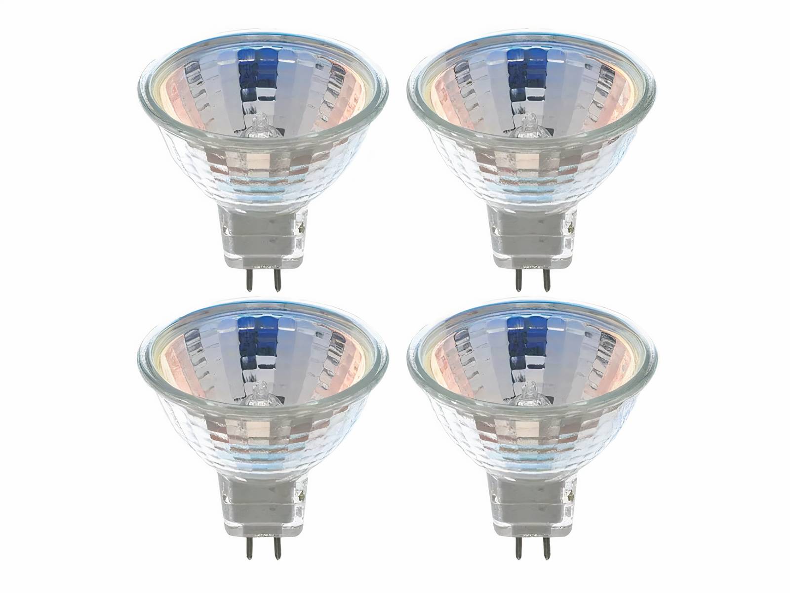Lot 4 ampoules LED spot, sur un fond blanc.