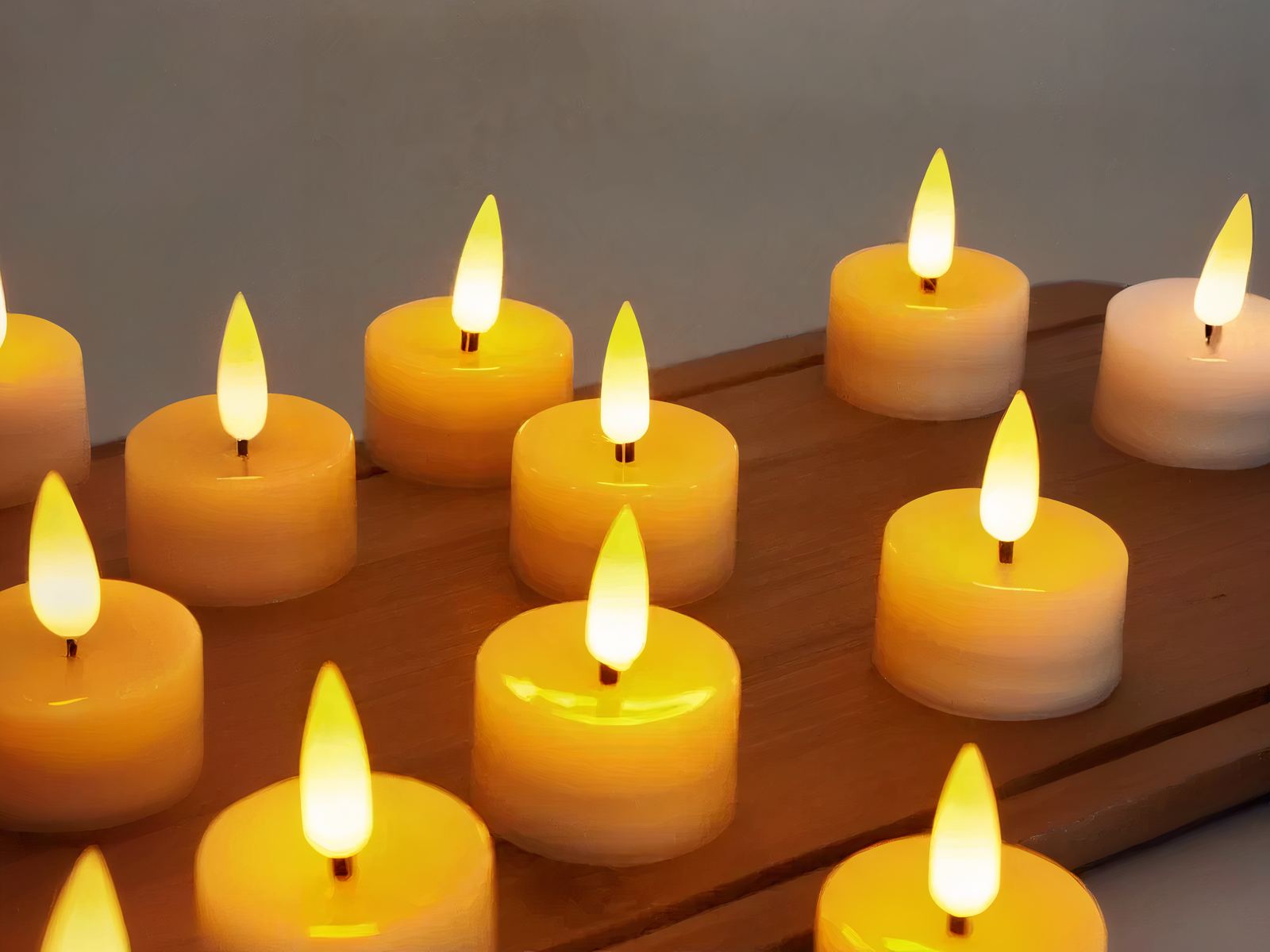 Lot de 6 bougies LED flamme vacillante avec lumière jaune