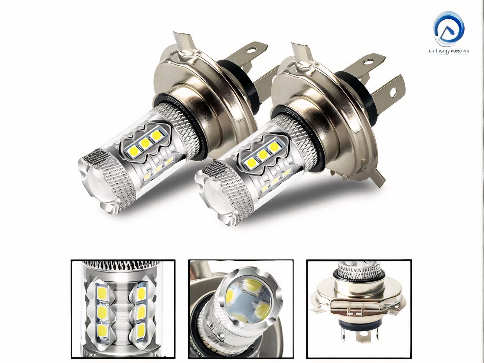 Lot de deux ampoules h4 LED antibrouillard moto et voiture