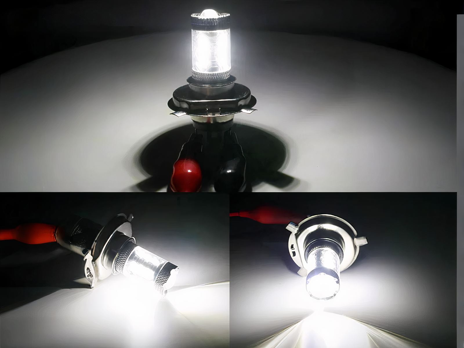 Lot de deux ampoules h4 LED antibrouillard moto et voiture