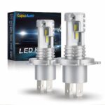 Lot de deux ampoules h4 LED étanche pour phare Lot de deux ampoules h4 LED étanche pour phare sur fond blanc avec la boite