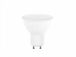 Lot de dix ampoules LED GU10 à installation rapide sur fond blanc