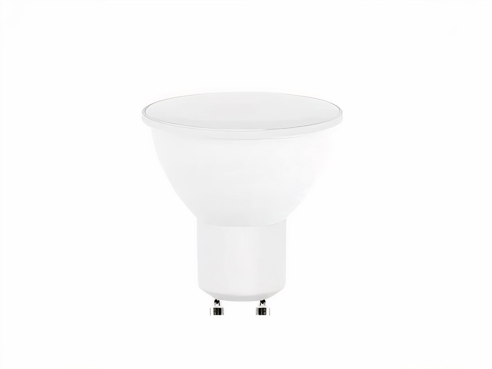 Lot de dix ampoules LED GU10 à installation rapide sur fond blanc