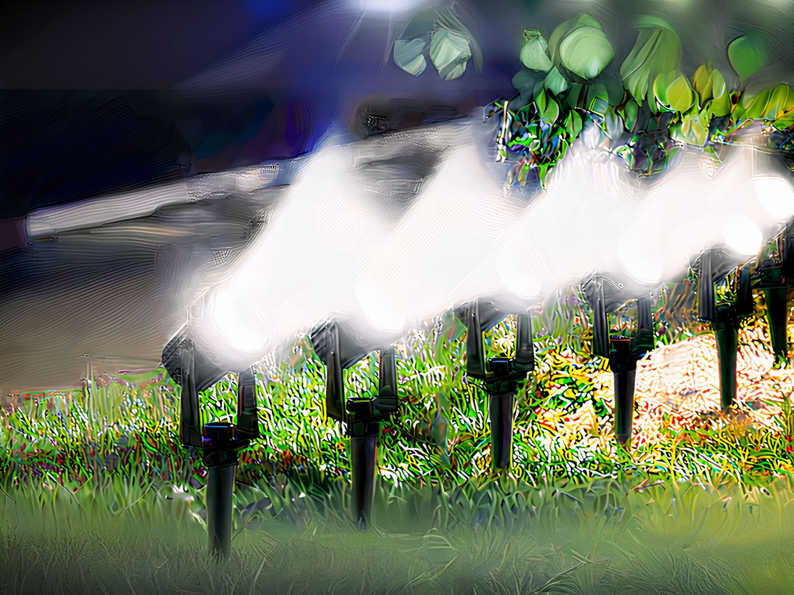 Lot de quatre spots LED solaire imperméables et pratiques