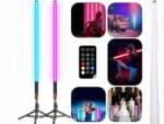 Lot de quatre tubes néon LED pratiques et ajustables