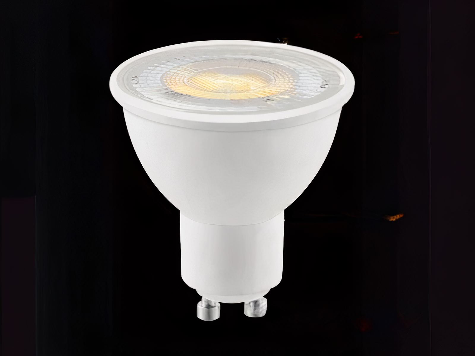 Lot de trois ampoules LED GU10 à tête ronde