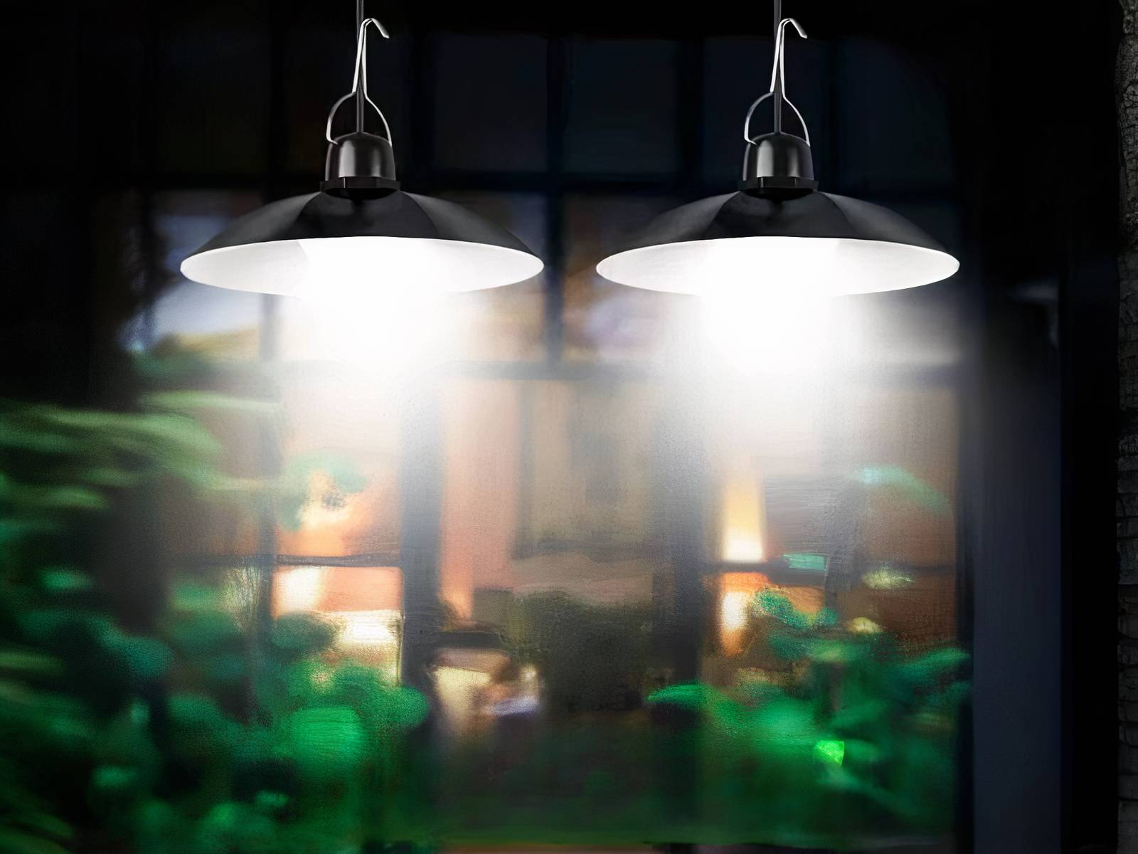 Lot deux lampes LED solaires suspendues avec télécommande Lot deux lampes LED solaires suspendues avec télécommande – Image 3