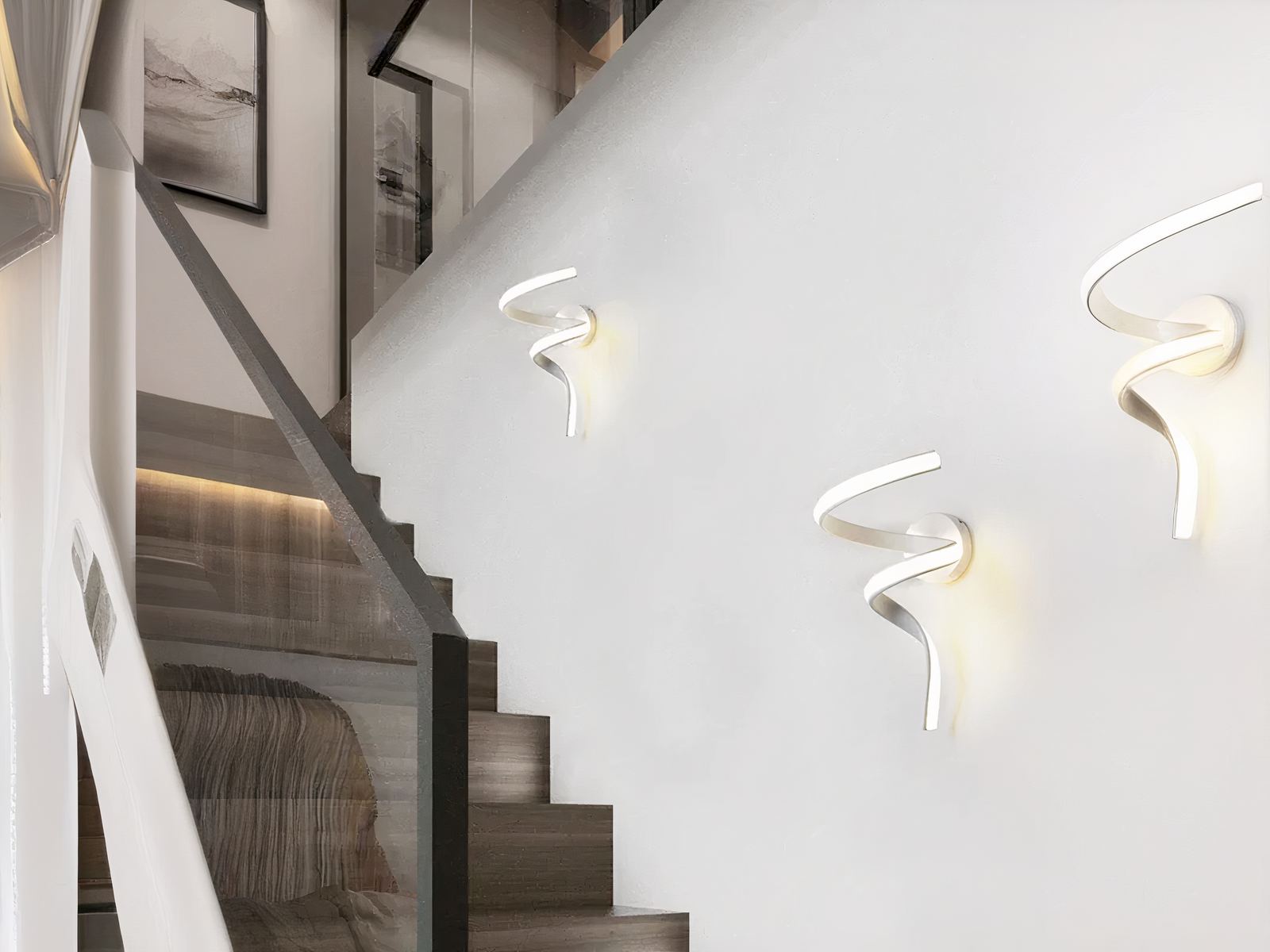 Luminaire LED mural blanc chic et élégant