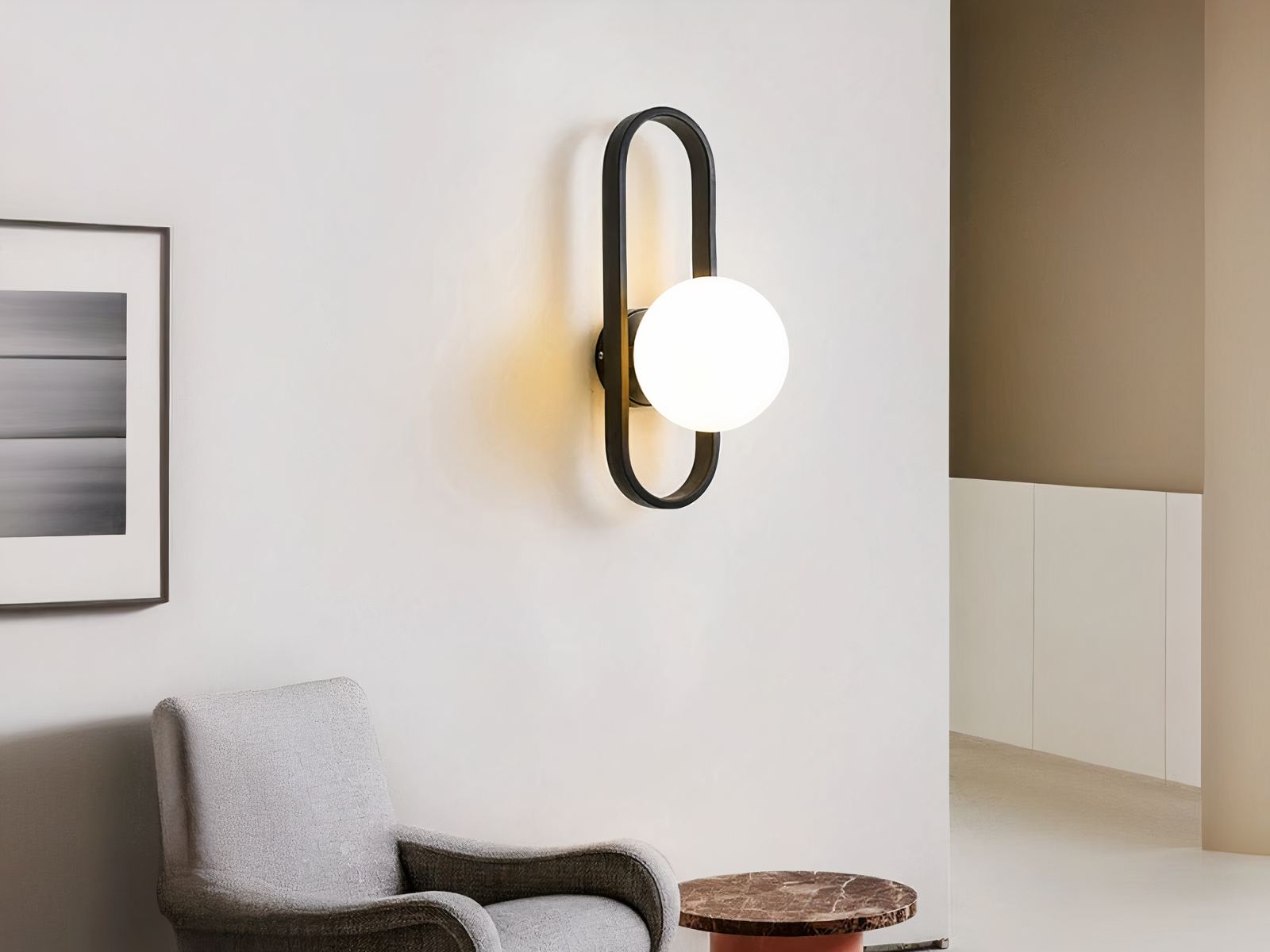 Luminaire LED mural moderne en acier durable