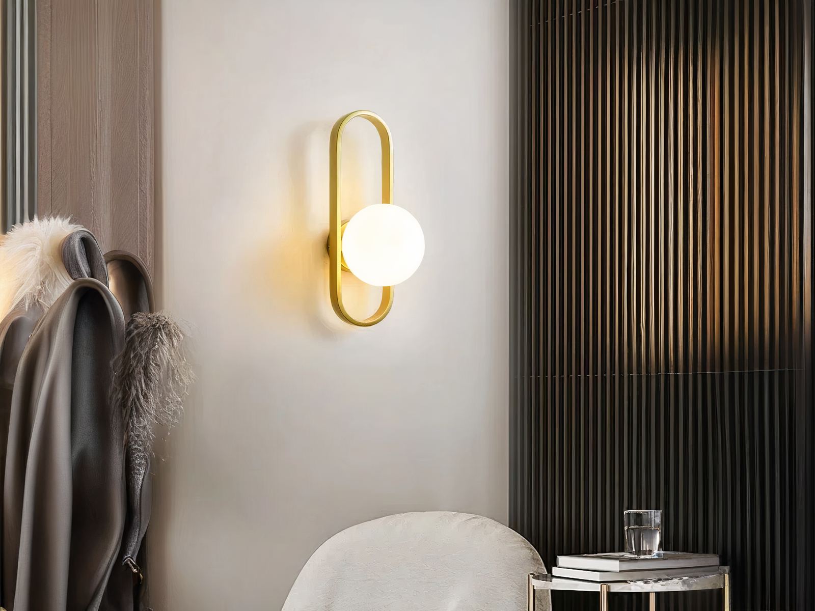 Luminaire LED mural moderne en acier durable