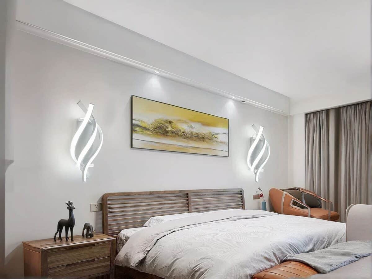 Luminaire LED mural moderne et design en spirale