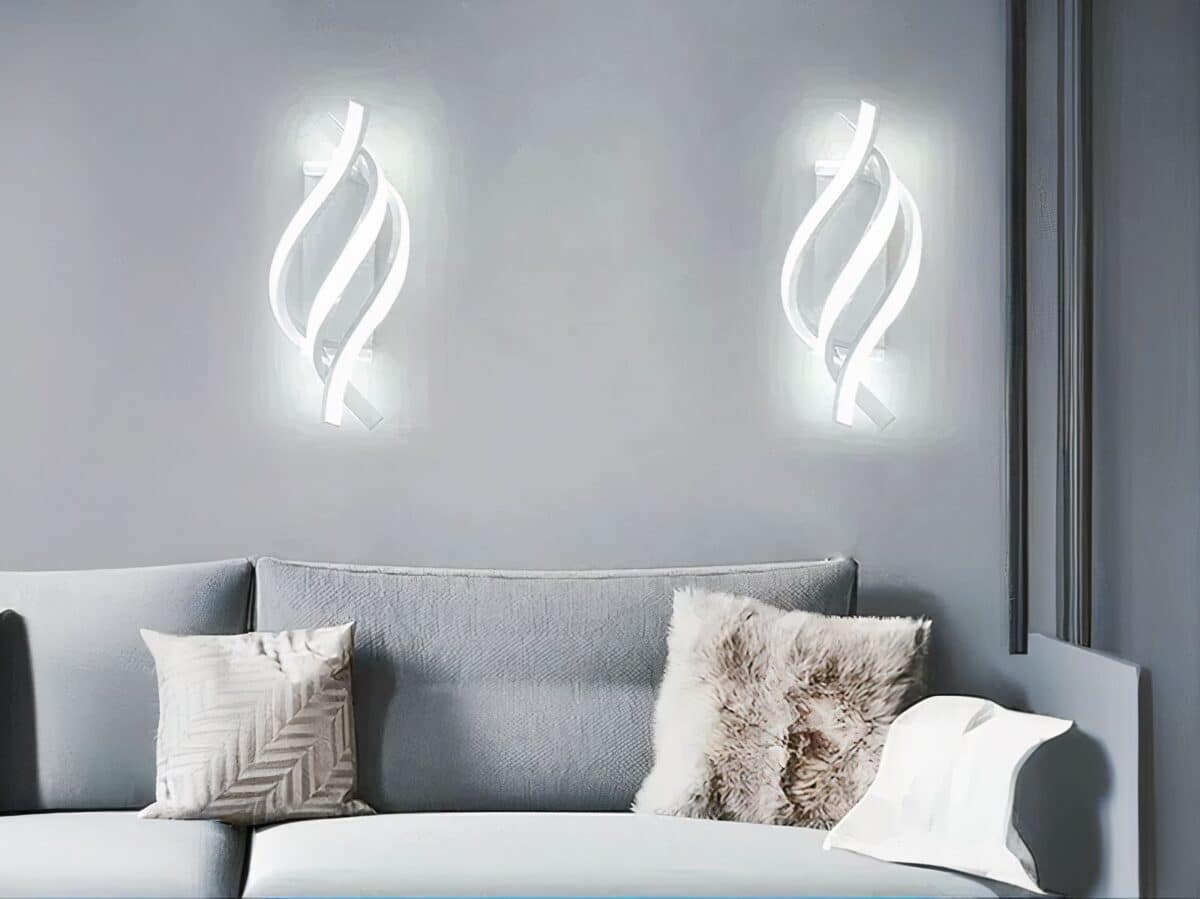 Luminaire LED mural moderne et design en spirale