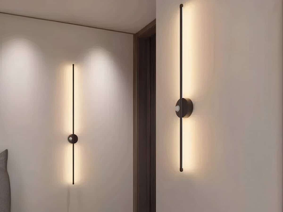 Luminaire LED mural noir élégant et épuré