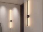 Luminaire LED mural noir élégant et épuré