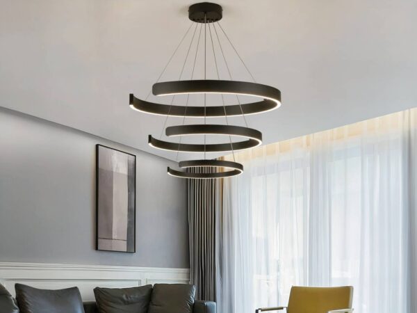 Lustre LED trio circulaire suspendu