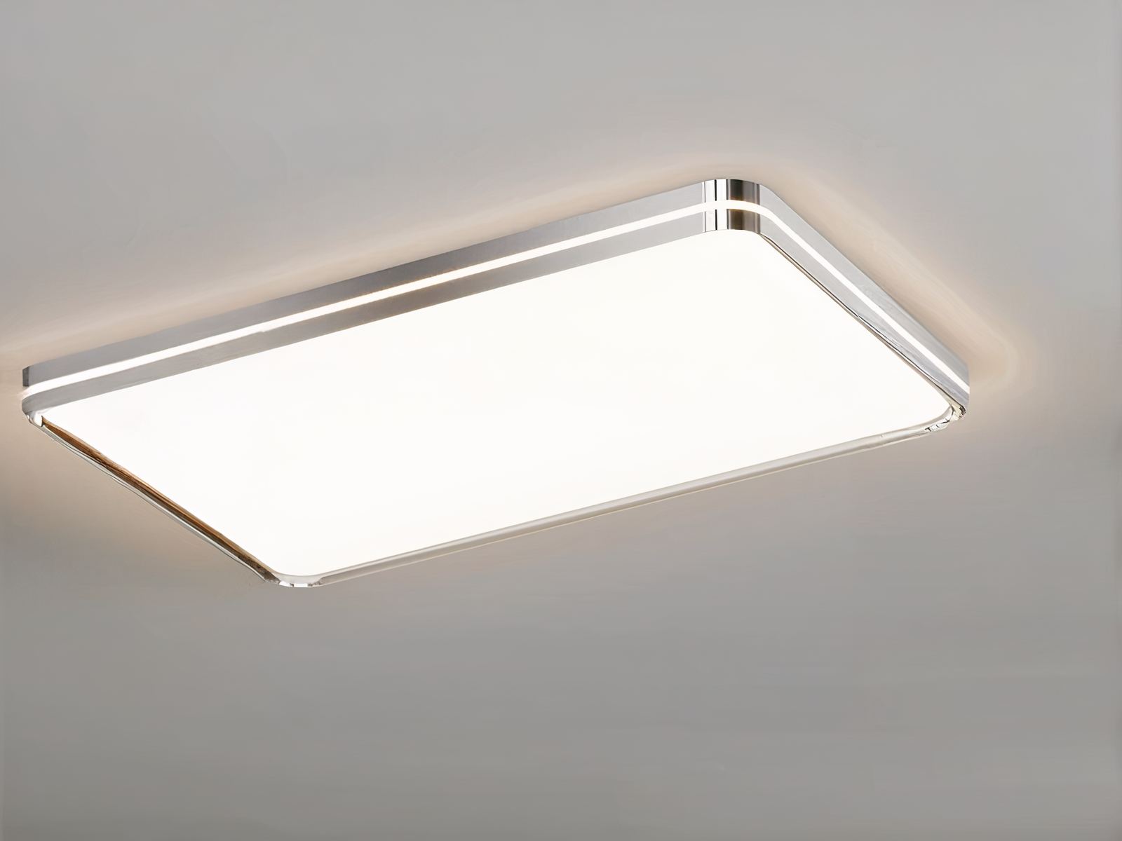 Panneau LED design élégant et rectangulaire argenté