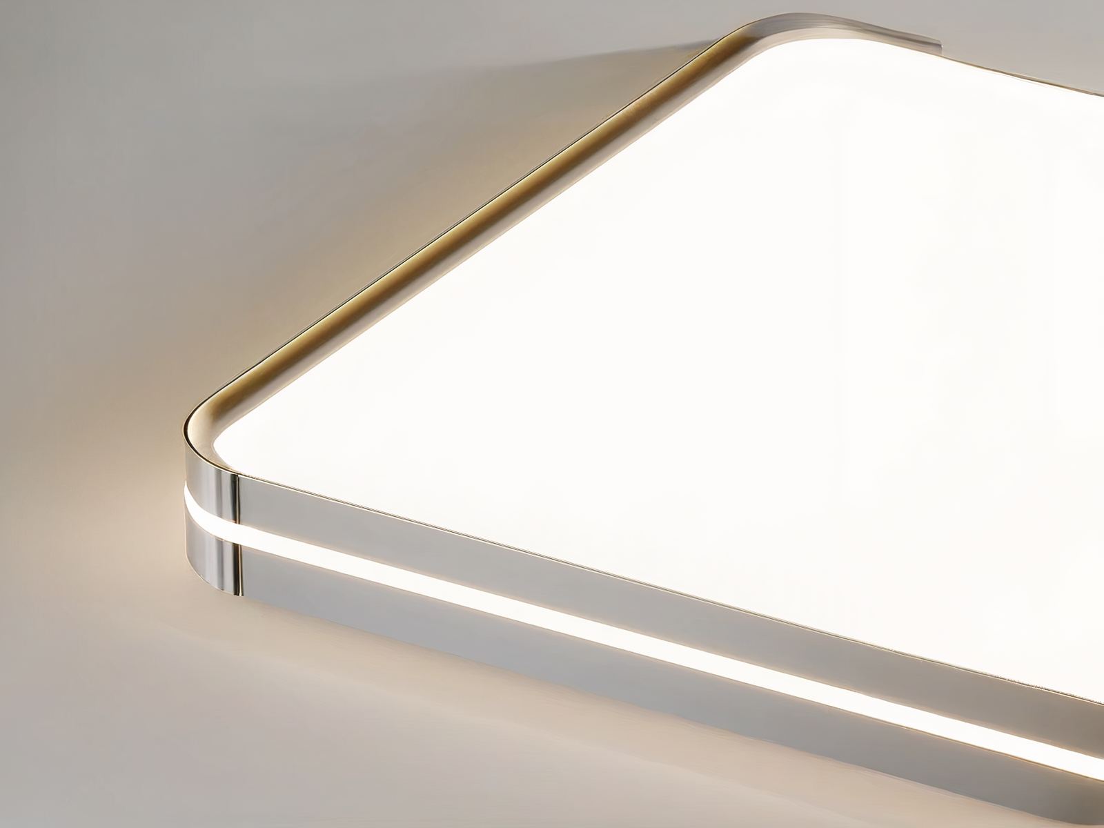 Panneau LED design élégant et rectangulaire argenté