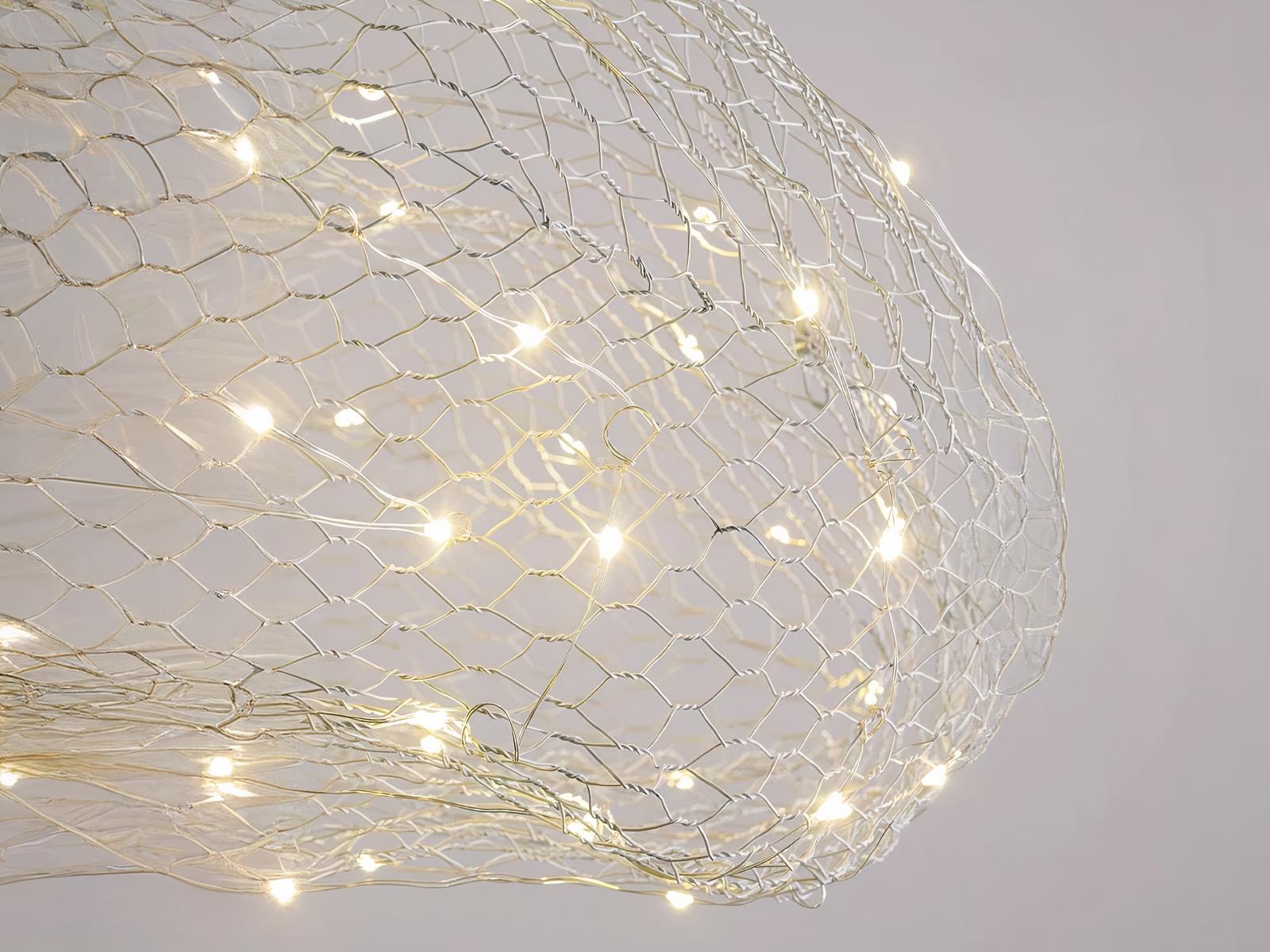 Plafond nuage LED métallique design art moderne