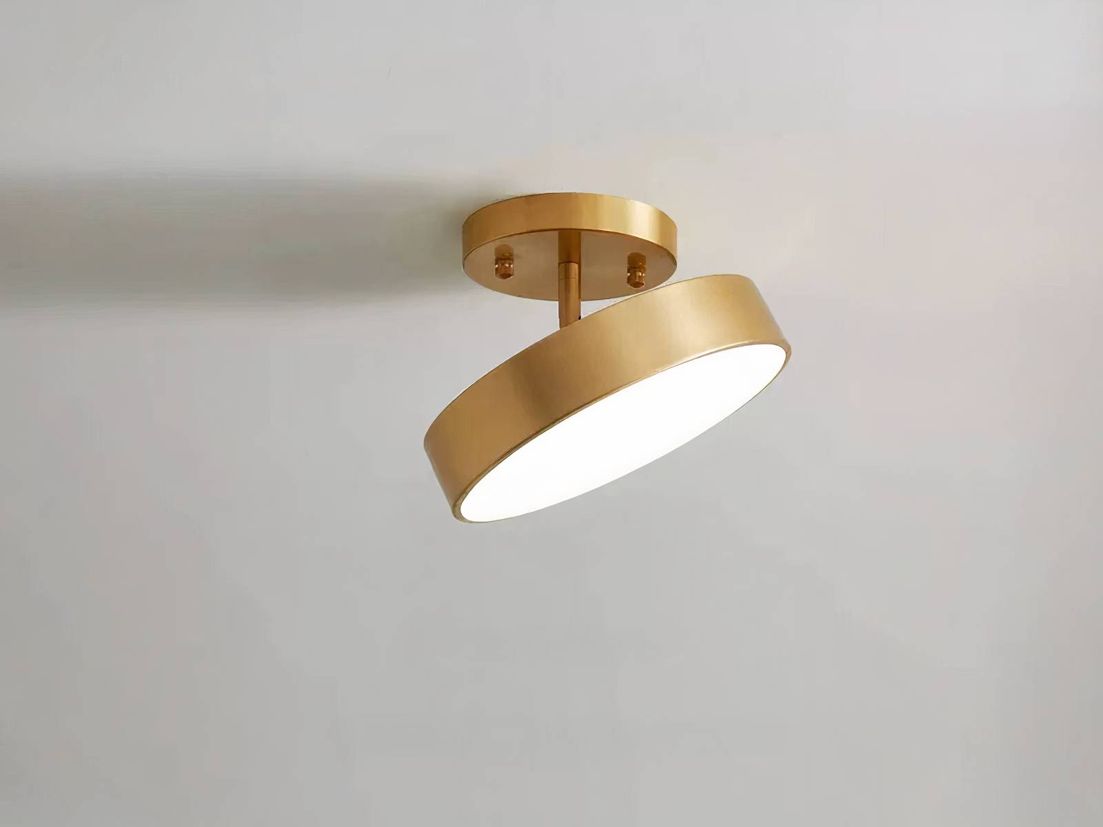 Plafonnier LED nordique métal rond doré Plafonnier LED nordique métal rond doré – Image 4