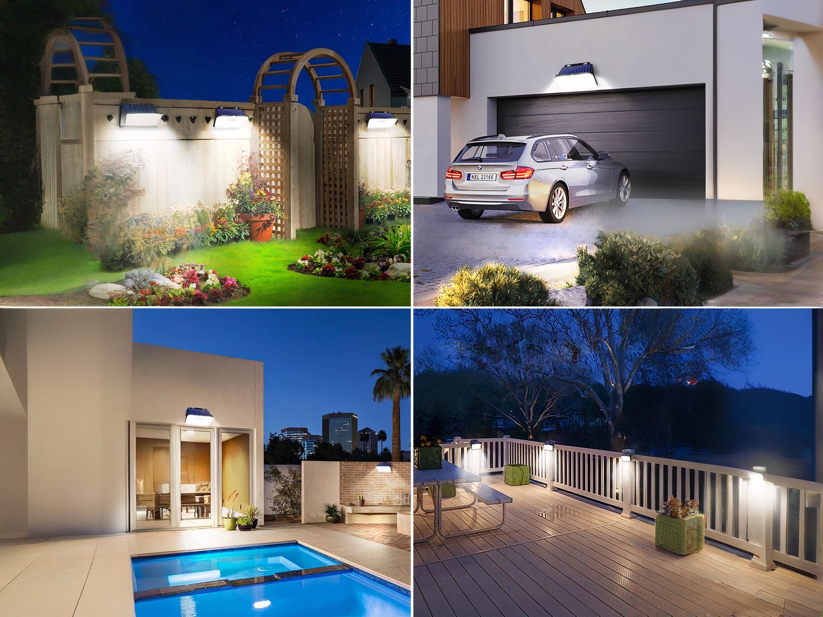 Projecteur extérieur LED avec détecteur de mouvement à lumière réglable