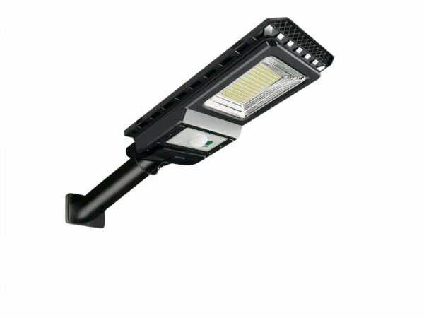 Projecteur extérieur LED puissant et étanche avec détecteur de mouvement sur fond blanc