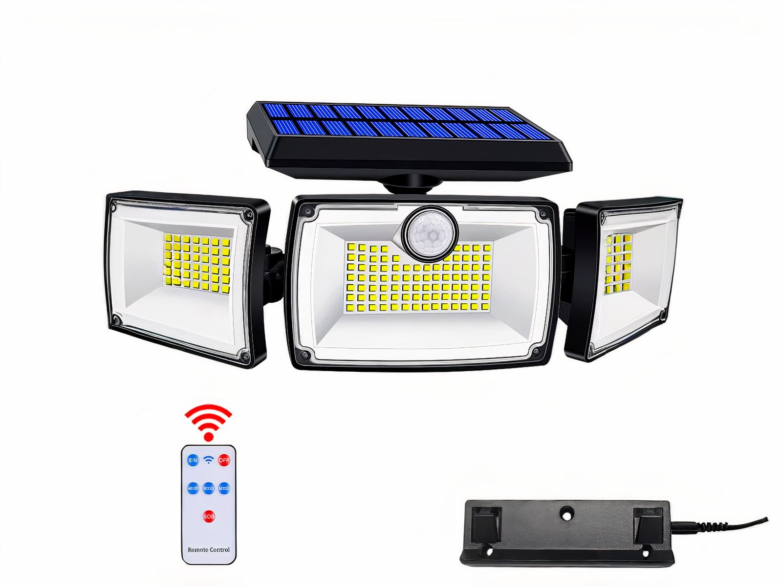 Projecteur extérieur LED puissant et imperméable sur fond blanc
