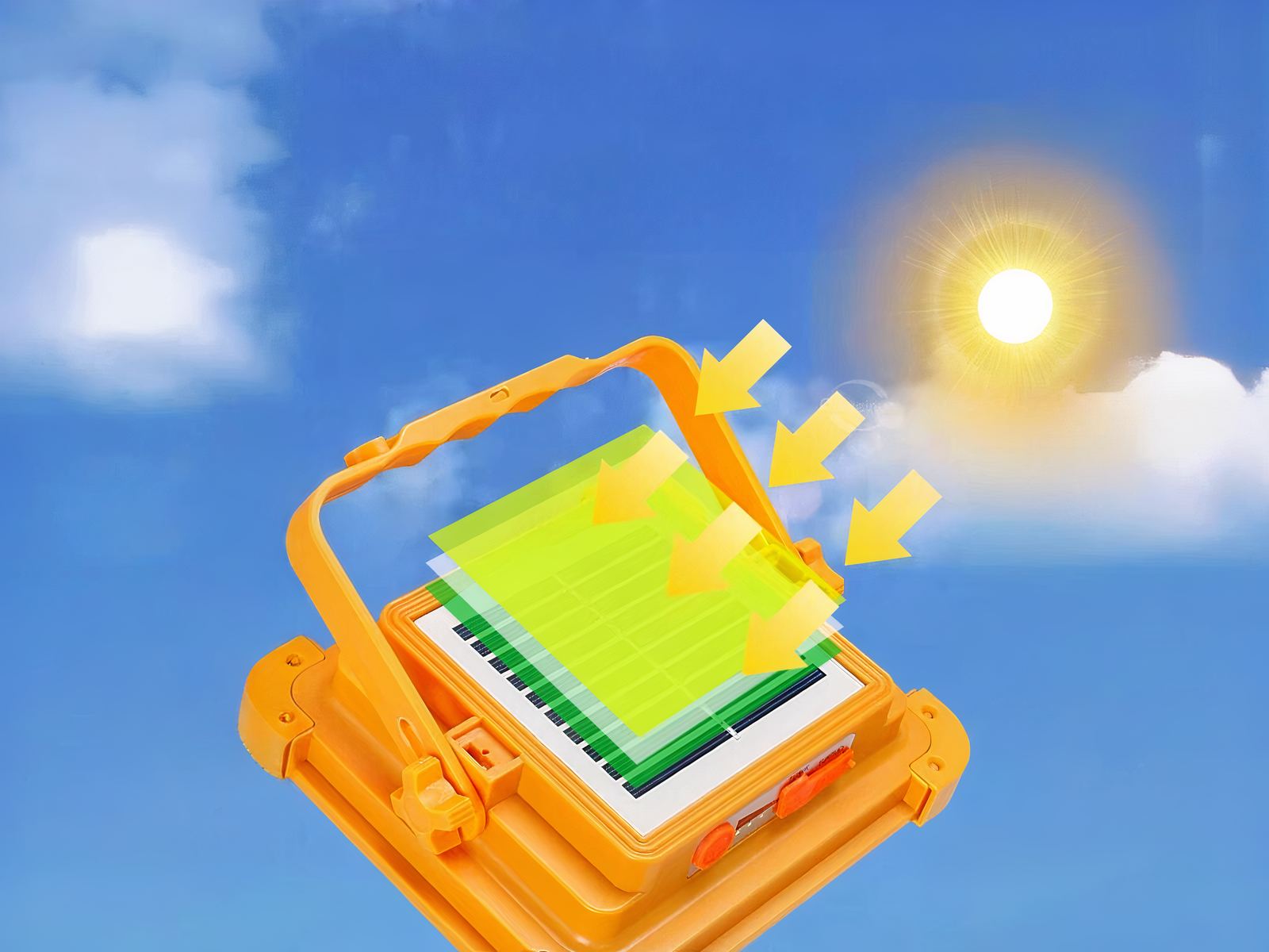 Projecteur extérieur LED puissant et pratique avec poignée intégré