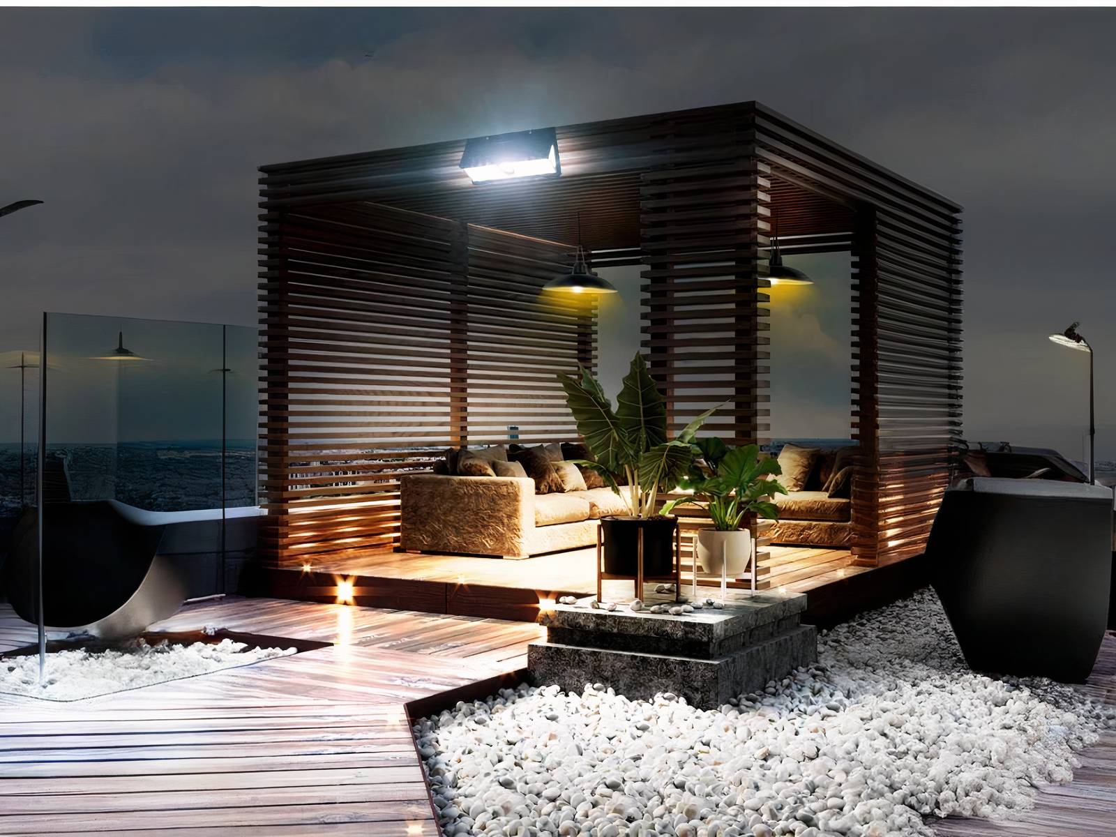 Projecteur extérieur LED solaire détecteur de mouvement