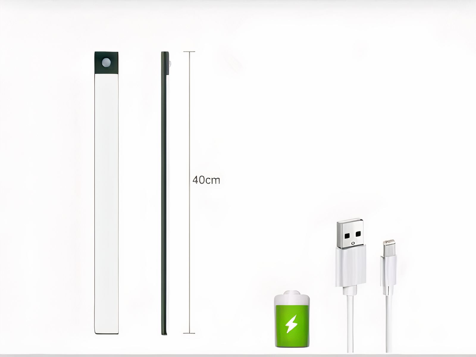 Réglette led cuisine noire sans fil détecteur de mouvement Réglette led cuisine noire sans fil détecteur de mouvement – Image 4