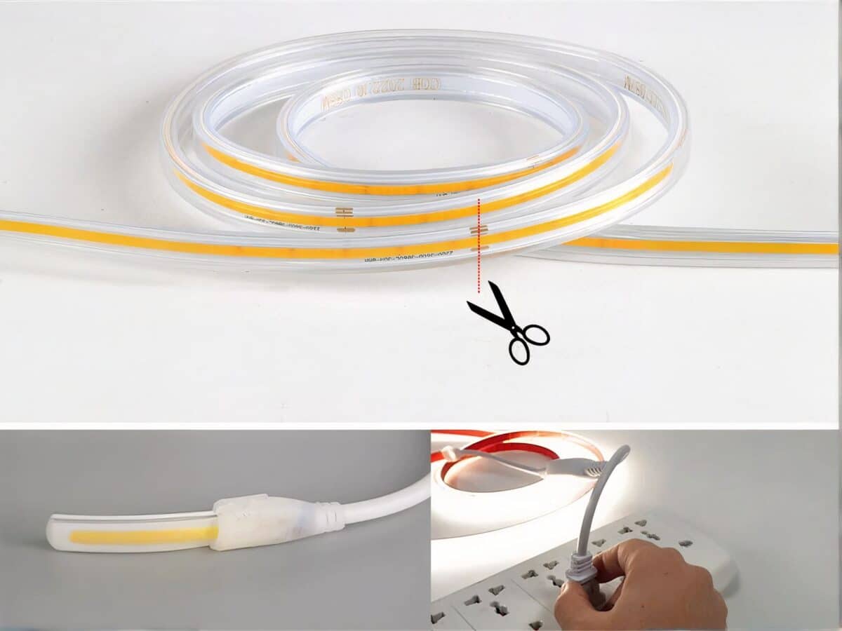 Ruban LED 220V flexible à haute luminosité