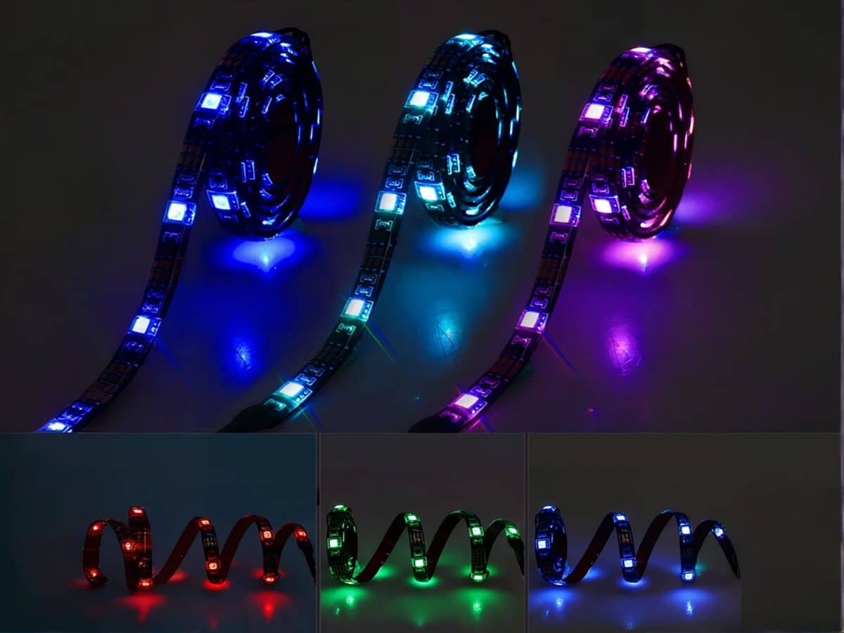 Ruban LED à pile 2m réglable et ajustable