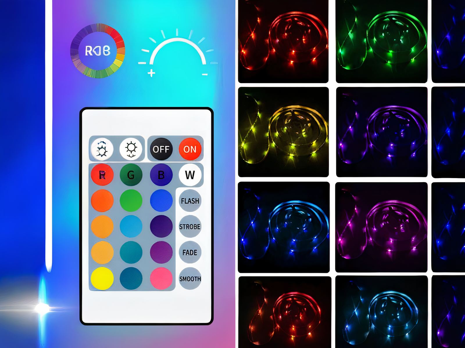 Ruban LED à pile 5m de décoration chic et moderne