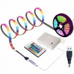 Ruban LED à pile 5m de décoration chic et moderne Ruban LED à pile 5m de décoration chic et moderne sur fond blanc