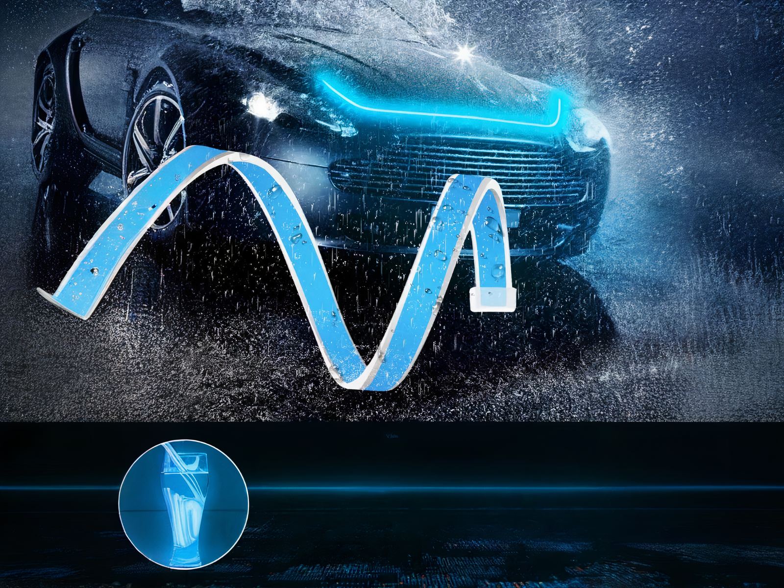 Ruban led exterieur étanche bleu pour voiture