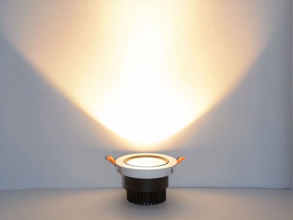 Spot LED encastrable moderne à luminosité réglable allumée vers le haut