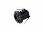 Spot LED encastrable noir moderne et élégant sur fond blanc