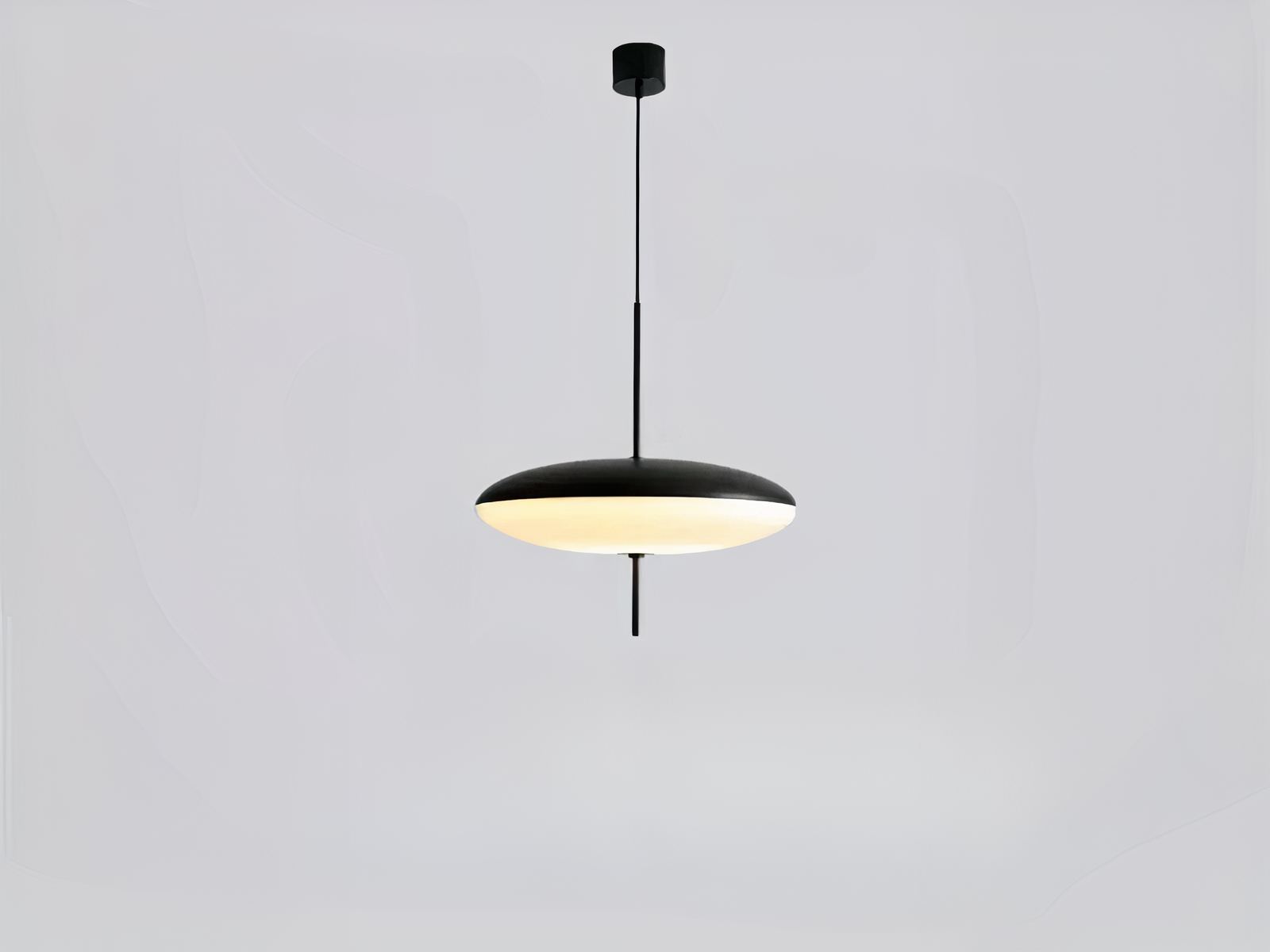 Suspension LED design minimaliste noire et blanche