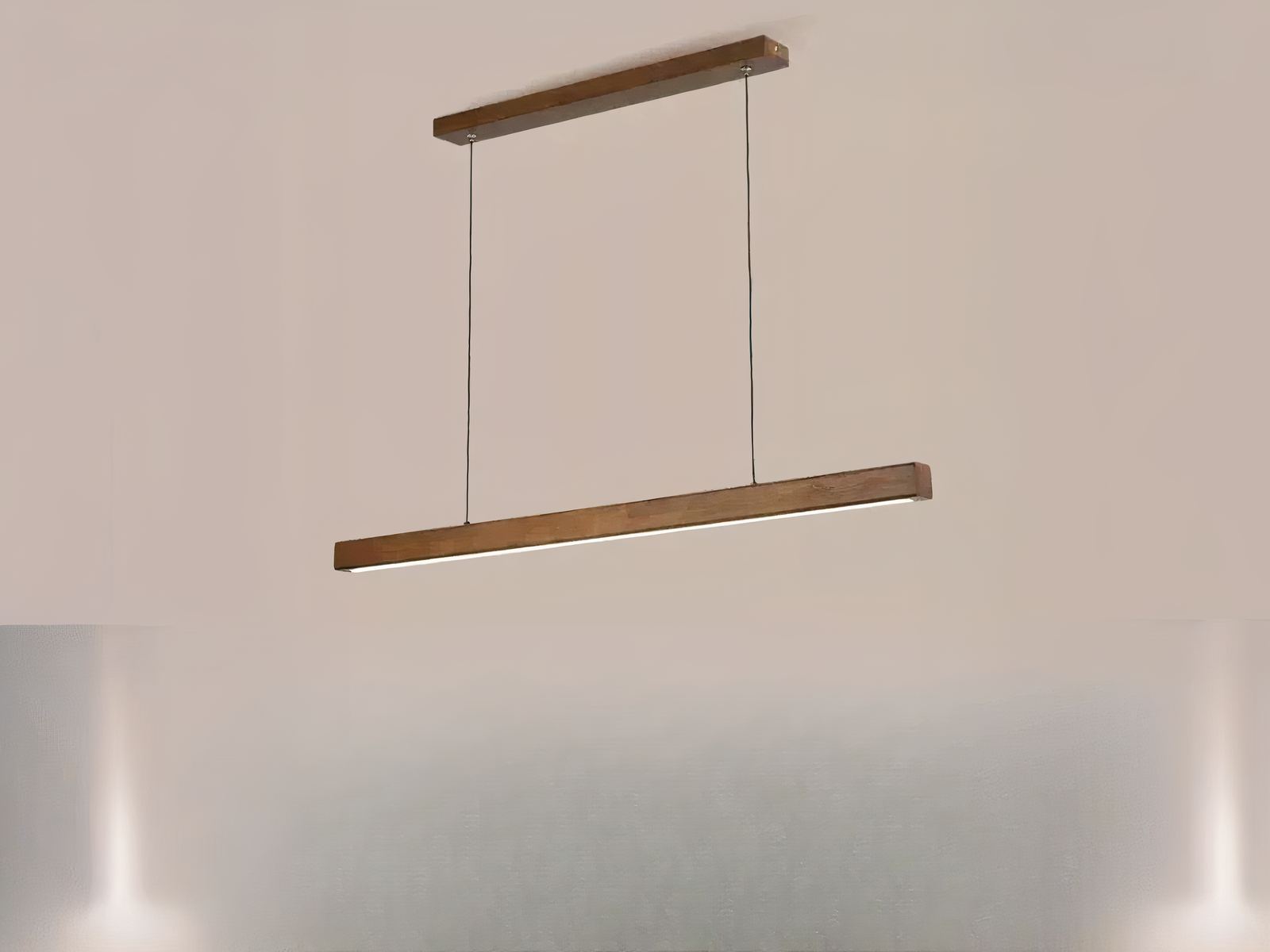Suspension LED design moderne en bois marron