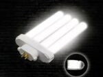 Tube LED pratique et fonctionnel allumé sur fond noir