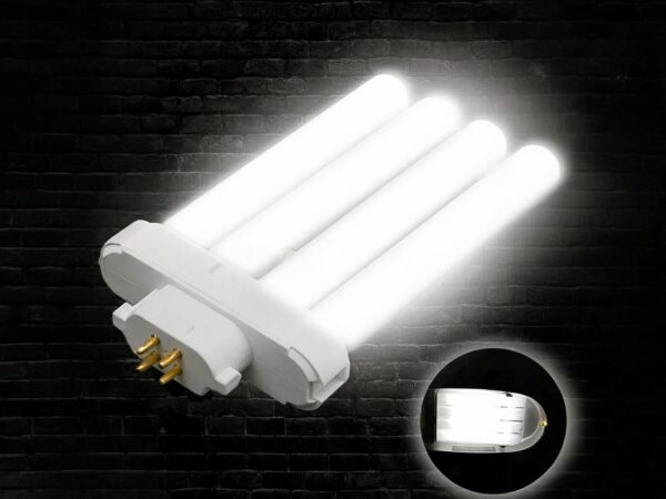 Tube LED pratique et fonctionnel allumé sur fond noir