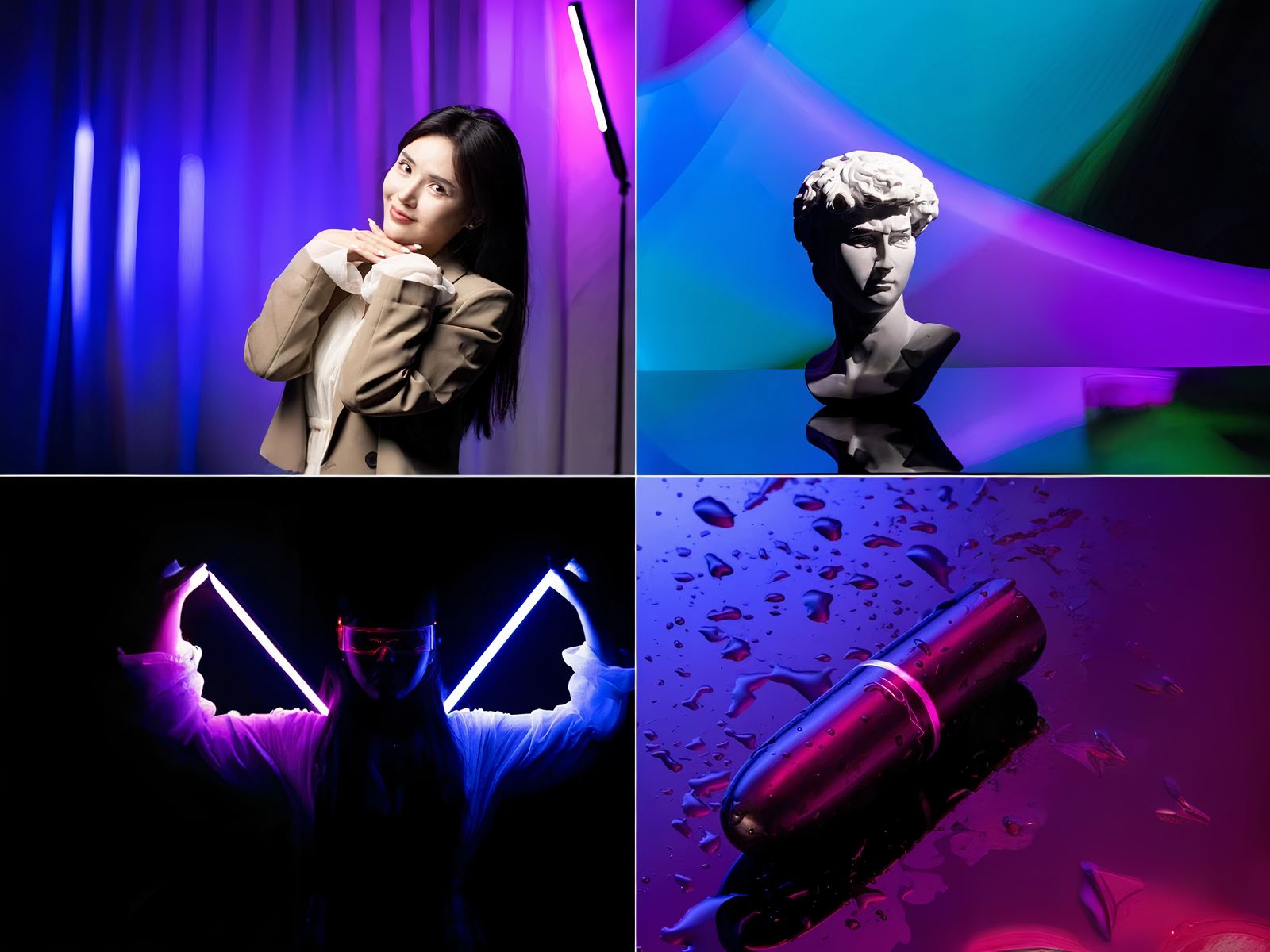 Tube néon LED léger et portatif