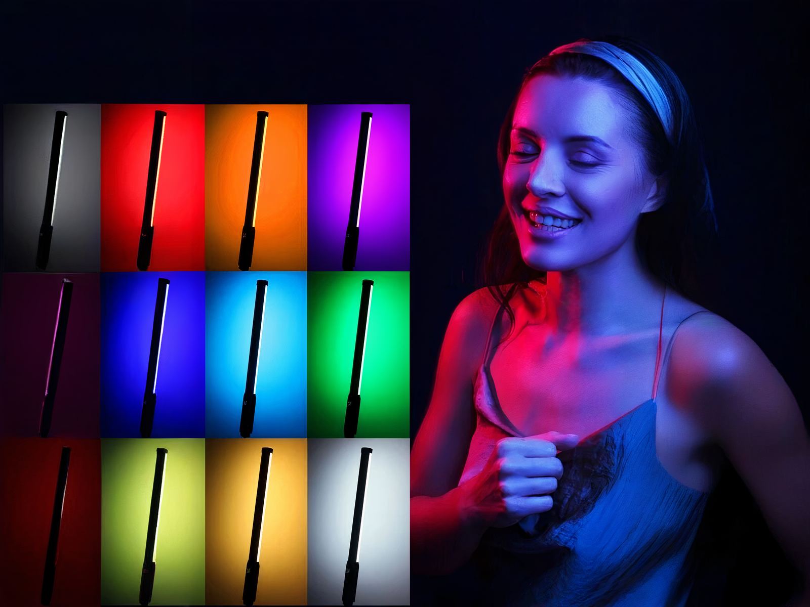 Tube néon LED léger et portatif